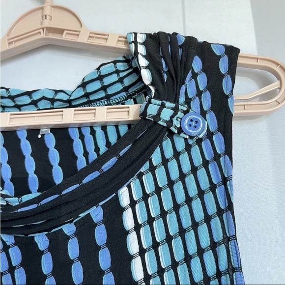 Habitat Clothes To Live In Dress Sz M Artsy Textured Polka Dots Asymmetrical EUC - Picture 4 of 14